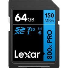 Lexar Professional 64GB SD Card (V30)
