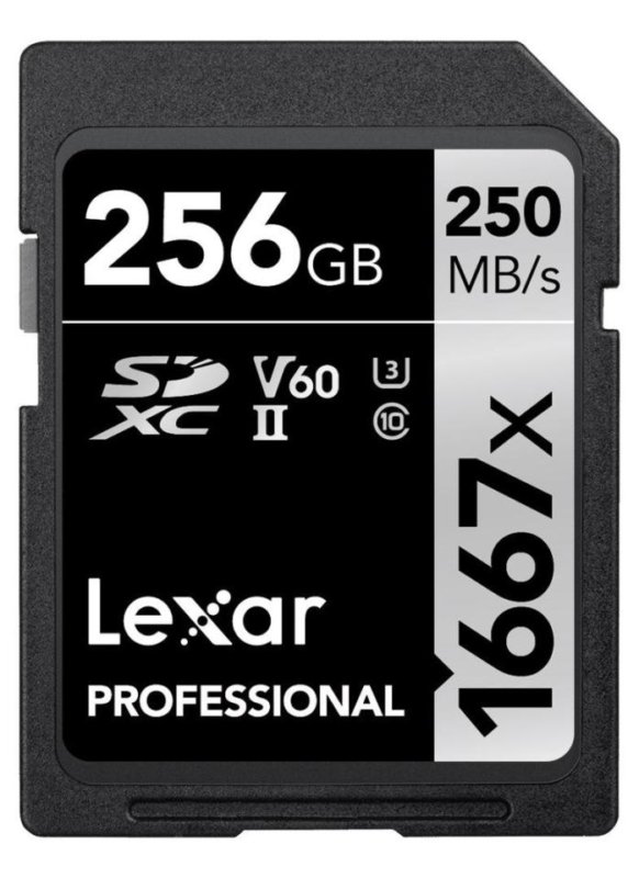 Lexar Professional 256GB SD Card (V60)
